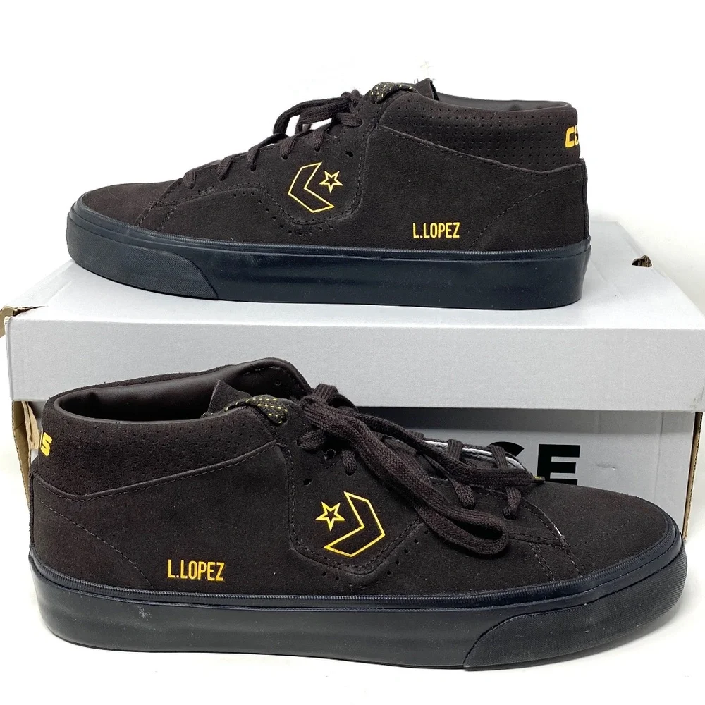 Converse Louie Lopez Pro Shoes Mid Top Suede Brown Women's Size Sneakers A01247C - Picture 2 of 10